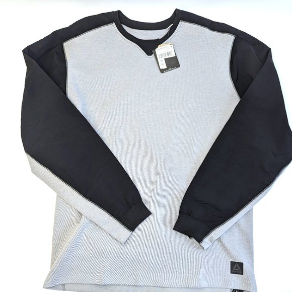 NWT Reebok Training Supply MGH Long Sleeve Sweatshirt Side Zip Size Men's XL - Picture 1 of 4